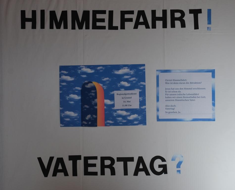 Schaukasten Himmelfahrt 2015 Ev Luth Christus Kirchengemeinde